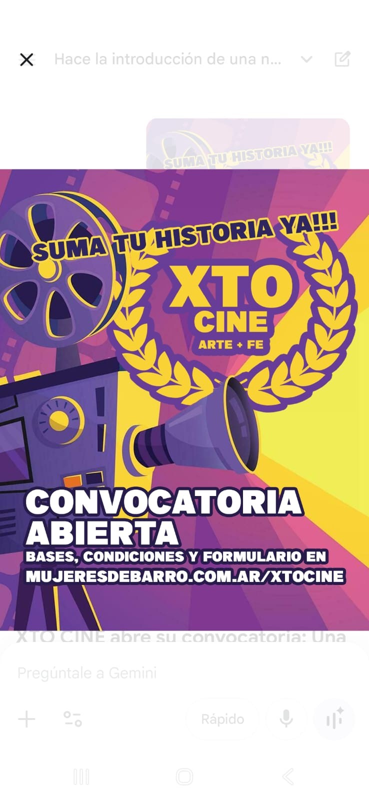 XTO CINE abre su convocatoria: Una invitación a unir el arte y la fe a través del lente