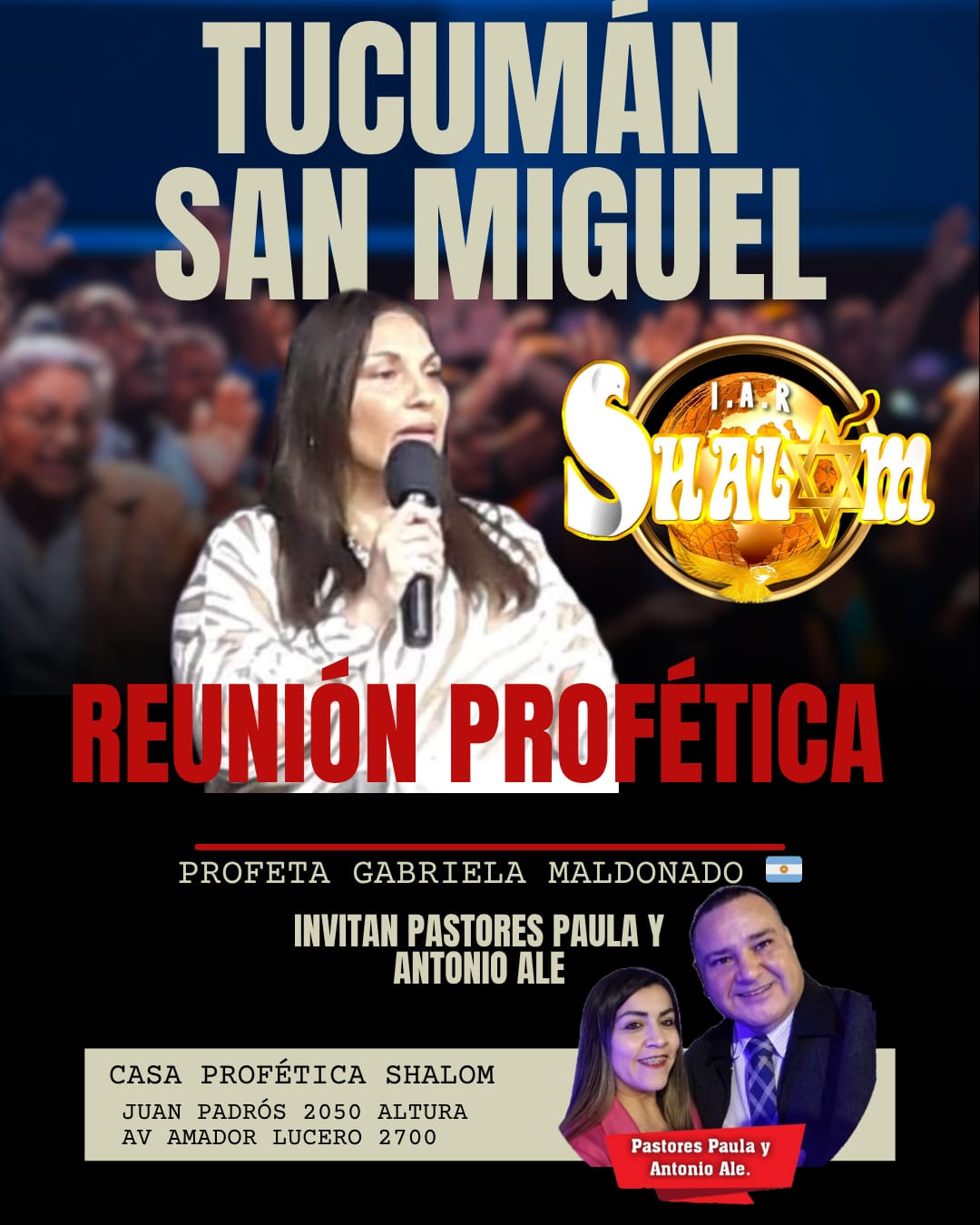 Gran Noche Profética en San Miguel con la Profeta Gabriela Maldonado