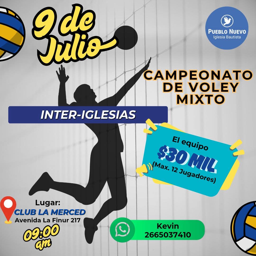 Iglesia Bautista Pueblo Nuevo organiza gran campeonato interiglesias de vóley mixto