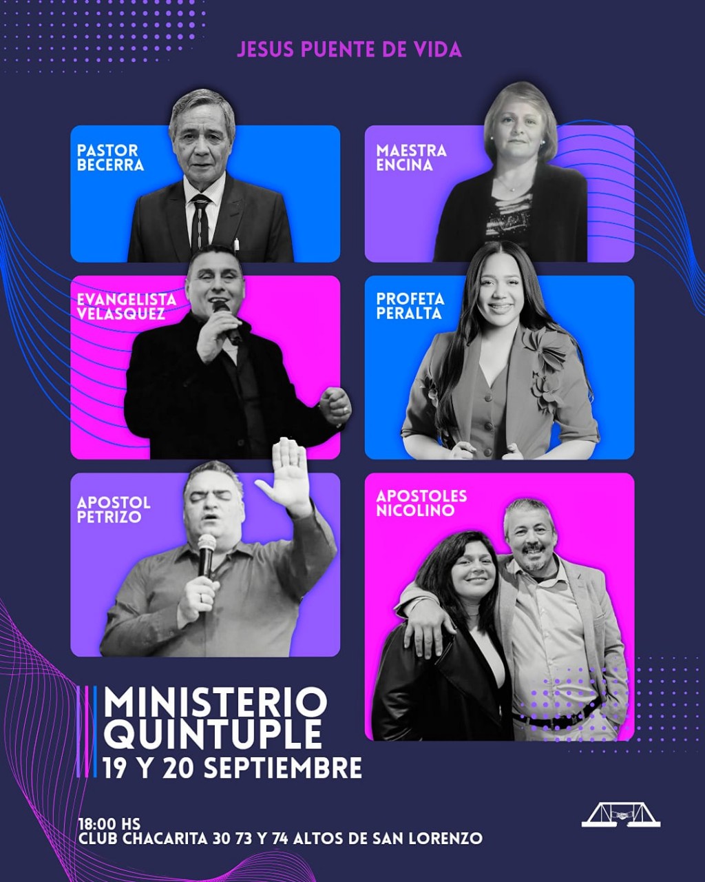 JESÚS PUENTE DE VIDA CONVOCA A ENCUENTRO DE MINISTERIO QUÍNTUPLE EN SAN LORENZO