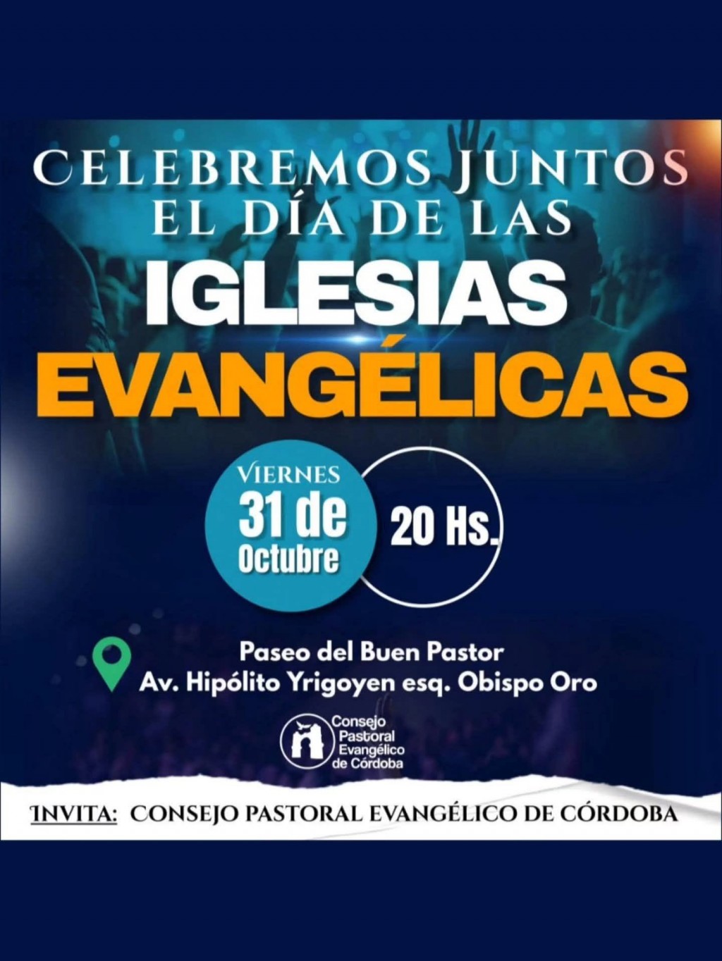 El Consejo Pastoral Evangélico de Córdoba celebrará el Día de las Iglesias Evangélicas en el Paseo del Buen Pastor