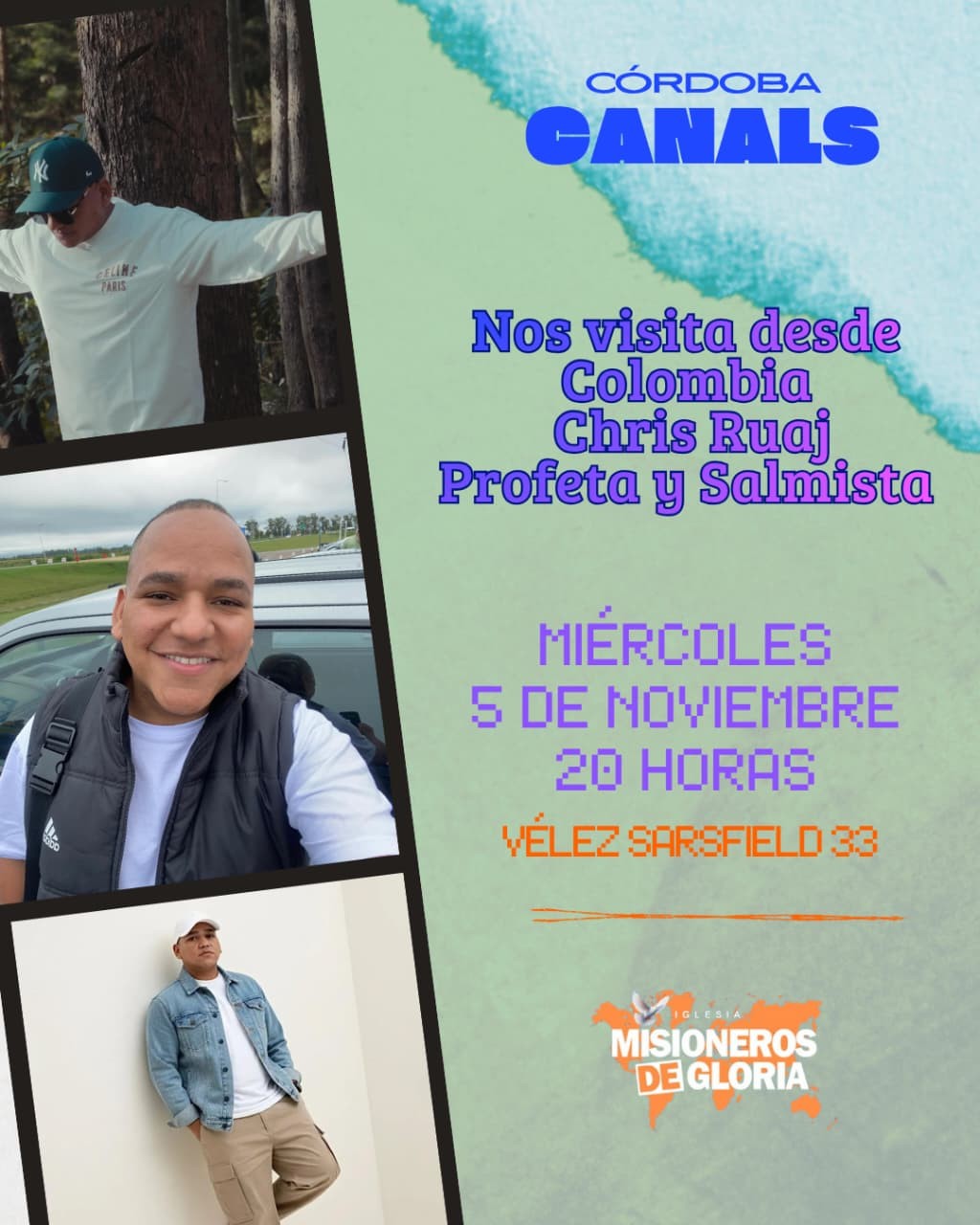 El profeta y salmista Chris Ruaj visitará Córdoba para una noche de alabanza