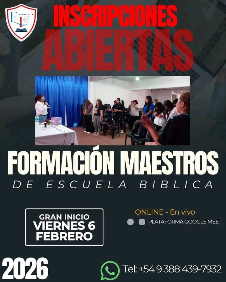 Comienza la Inscripción para la Formación de Maestros de Escuela Bíblica: Una Oportunidad para Formar a las Nuevas Generaciones con Fundamentos Sólidos