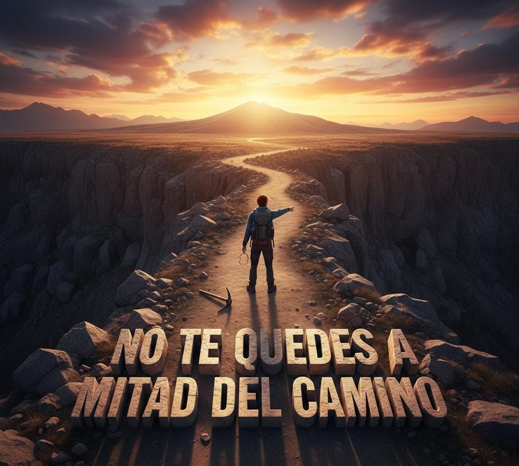 No te quedes a mitad del camino