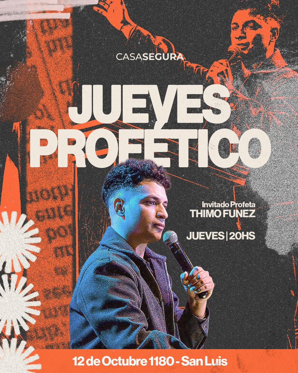 Casa Segura invita a un “Jueves Profético” con la visita del profeta Thimo Funez desde Mendoza