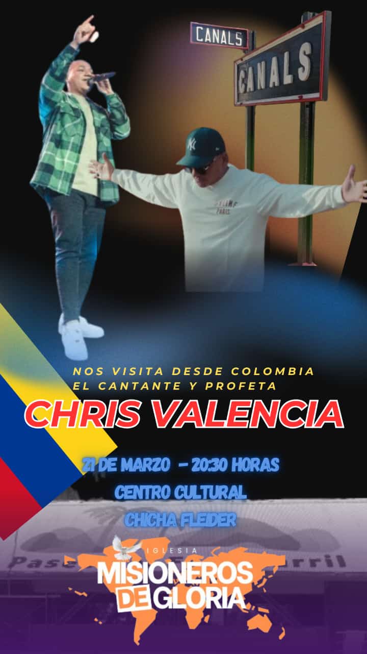 La Iglesia Guerreros de Gloria presenta un evento especial con Chris Valencia en Canals, Córdoba