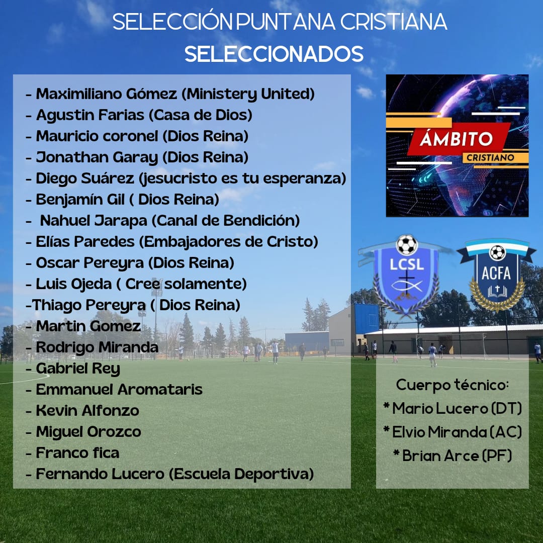 Liga Cristiana San Luis Anuncia  Al Seleccionado para  El Campeonato Nacional en Río Cuarto